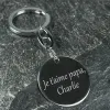 Bijoux personnalis&eacute;s: Porte-cl&eacute;s en argent grav&eacute;