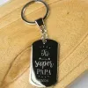 Bijoux personnalis&eacute;s: Porte-cl&eacute;s personnalis&eacute; Tu es un papa g&eacute;nial