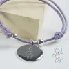 Bijoux personnalis&eacute;s: Bracelet en argent personnalis&eacute; avec le dessin de votre enfant grav&eacute;