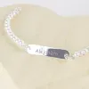 Bijoux personnalis&eacute;s: Bracelet &agrave; perles grav&eacute; en argent pour fille