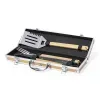 Cadeaux avec le nom: Set barbecue grav&eacute; 'Bambou'