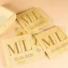 D&eacute;coration: Sous-verres en bambou grav&eacute;s d&rsquo;un monogramme