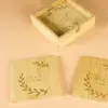 D&eacute;coration: Sous-verres en bambou grav&eacute;s d&rsquo;un monogramme