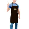 Tabliers personnalis&eacute;s: Tablier de cuisine biologique avec monogramme brod&eacute;