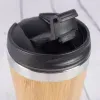 Cadeaux avec le nom: Thermos en bambou grav&eacute; pour le p&egrave;re