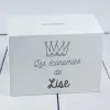 Cadeaux avec le nom: Tirelire en bois personnalis&eacute;e Couronne