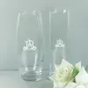 Art de la table personnalis&eacute;: Vase grav&eacute; avec monogramme
