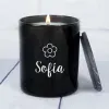 Bougies personnalis&eacute;es: Bougie grav&eacute;e avec pr&eacute;nom et motif