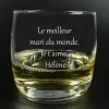 Art de la table personnalis&eacute;: Verre &agrave; whisky grav&eacute;