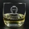 Art de la table personnalis&eacute;: Verre &agrave; whisky grav&eacute; '50 ans' &eacute;dition limit&eacute;e