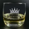 Art de la table personnalis&eacute;: Verre &agrave; whisky grav&eacute; pour le roi de la maison