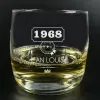 Art de la table personnalis&eacute;: Verre &agrave; whisky personnalis&eacute; ann&eacute;e de naissance