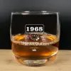 Art de la table personnalis&eacute;: Verre &agrave; whisky personnalis&eacute; ann&eacute;e de naissance
