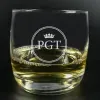 Art de la table personnalis&eacute;: Verre &agrave; whisky personnalis&eacute; grav&eacute; d'initiales