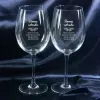 Art de la table personnalis&eacute;: Verres &agrave; vin cadeau de d&eacute;part en retraite
