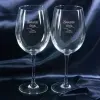 Art de la table personnalis&eacute;: Verres &agrave; vin d'anniversaire grav&eacute;s