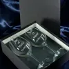 Art de la table personnalis&eacute;: Verres &agrave; vin grav&eacute;s