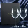 Art de la table personnalis&eacute;: Verres &agrave; vin personnalis&eacute;s grav&eacute;s avec message