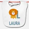 Cadeaux avec le nom: Bavoir b&eacute;b&eacute; personnalis&eacute; 'alphabet animal'