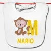 Cadeaux avec le nom: Bavoir b&eacute;b&eacute; personnalis&eacute; 'alphabet animal'