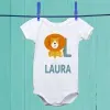 Cadeaux avec le nom: Body b&eacute;b&eacute; personnalis&eacute; 'alphabet animal'