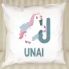 D&eacute;coration: Coussin personnalis&eacute; 'alphabet animalier'
