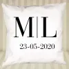 D&eacute;coration: Coussin monogramm&eacute; personnalis&eacute;