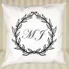 D&eacute;coration: Coussin monogramm&eacute; personnalis&eacute;