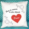 D&eacute;coration: Coussin avec coeur personnalis&eacute;