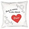 D&eacute;coration: Coussin avec coeur personnalis&eacute;