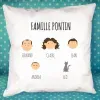 D&eacute;coration: Coussin familial personnalis&eacute;