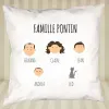 D&eacute;coration: Coussin familial personnalis&eacute;