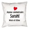D&eacute;coration: Coussin joyeux anniversaire femme