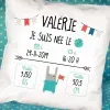 D&eacute;coration: Coussin nouveau-n&eacute; personnalis&eacute;