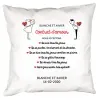 D&eacute;coration: Coussin personnalis&eacute; contrat d'amour
