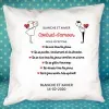 D&eacute;coration: Coussin personnalis&eacute; contrat d'amour