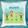 D&eacute;coration: Coussin personnalis&eacute; Famille Super