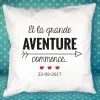 D&eacute;coration: Coussin personnalis&eacute; MARIAGE