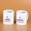 Cadeaux avec le nom: Pack de tasses Saint Valentin personnalis&eacute;es
