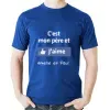 Cadeaux avec le nom: T-shirt I like mon Papa personnalis&eacute;
