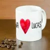 Mugs personnalis&eacute;s: Mug avec un coeur personnalis&eacute;