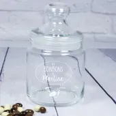 Bonbonnière en verre gravée personnalisée