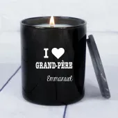 Bougie gravée 'I love'