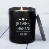 Bougie gravée je t'aime maman