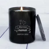 Bougie gravée Maman depuis...