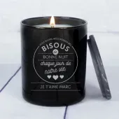 Bougie gravée pour les amoureux
