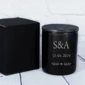 Bougie personnalisée avec initiales gravées