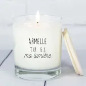 Bougie personnalisée avec message