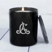 Bougie personnalisée avec monogramme gravé