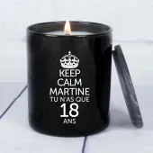 Bougie personnalisée 'Keep calm'